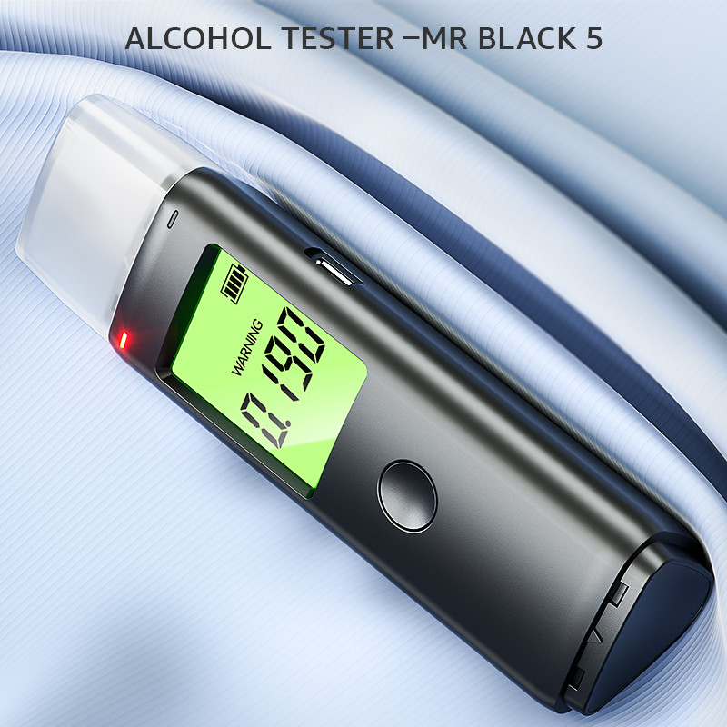 Digital Pocket Alcohol Analyzer Breathalyzer With Mouthpipes